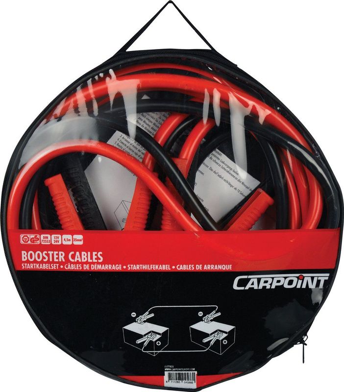 Carpoint - Startkabels - Rood/Zwart - 4,50 Meter - 12/24 Volt