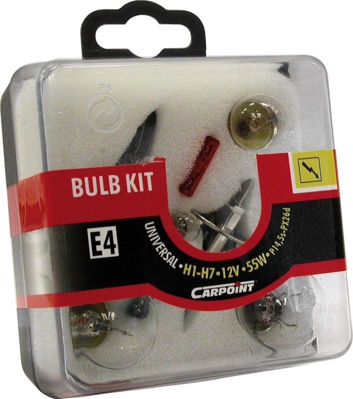 Carpoint - 8-delige Reservelampenset - H1 en H7 - Universeel Gebruik - Duurzaam