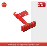 Carpoint - Ijskrabber - Rood - Kunststof - Met Rubberen Wisser
