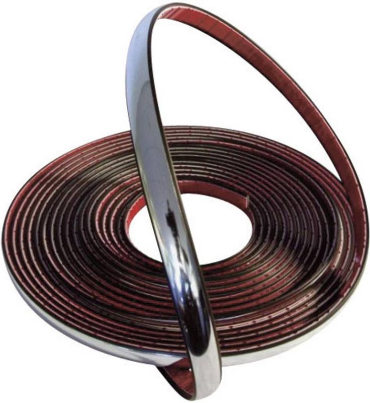 Carpoint - Decoratie Strip - Chroom - 8m - 9mm Breed - Zelfklevend