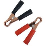 Carpoint - Accupoolklemmen - Zwart/Rood - Staal - Geïsoleerd - 50 AMP - 2 Stuks