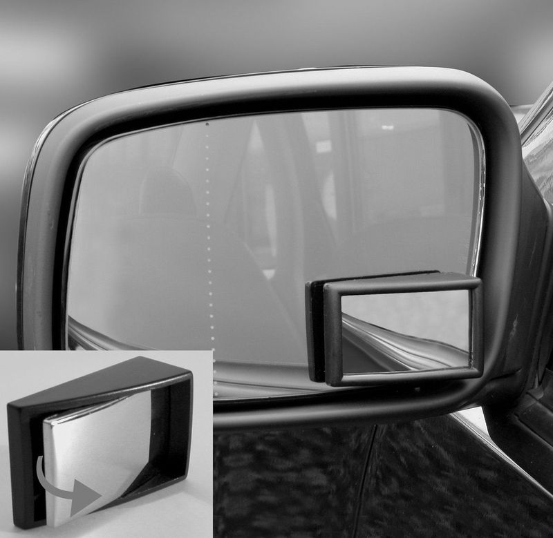 Carpoint - Dode Hoekspiegel - Zwart - Kunststof - Verstelbaar - Zelfklevend