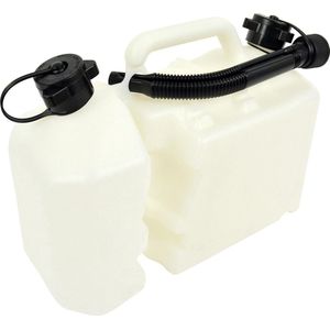 Jerrycan Combican 6Ltr en 2Ltr - benzinekan voor 2 verschillende vloeistoffen, zoals olie en benzine of water en siroop