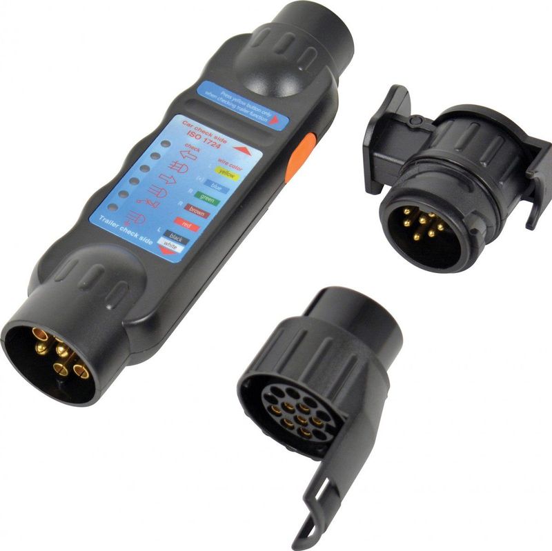 Carpoint - 12 Volt Tester - Aanhangeronderdelen - Inclusief 2 Adapters