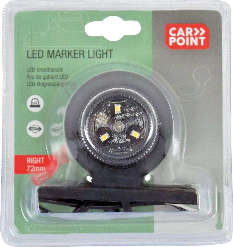 Carpoint - LED Breedtelicht - Rood/Wit - Rubber - E-keur