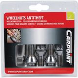 Carpoint - Anti-Diefstal Wielbouten - Zilver - Staal - Set van 4 Bouten en 1 Dop