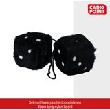 Carpoint - Dobbelstenen - Zwart - Pluche - Set van Twee