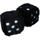 Carpoint - Dobbelstenen - Zwart - Pluche - Set van Twee