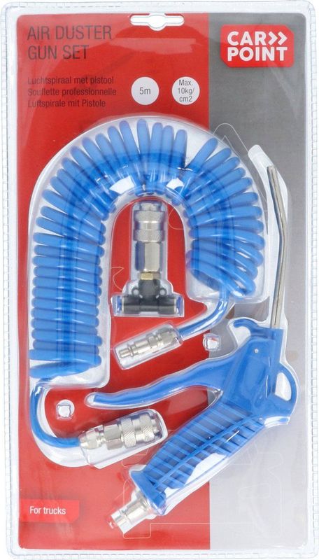 Carpoint - Blaaspistool Set - 3-Delig - Staal - 5 Meter Slang