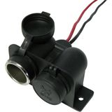 Carpoint - Contactdoos - 2-Weg - Waterdicht - 12/24V - Inclusief Stofkap