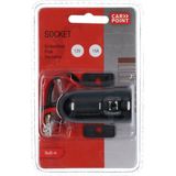 Carpoint - Contactdoos - Waterdicht - 12/24 Volt - Inclusief Stofkap