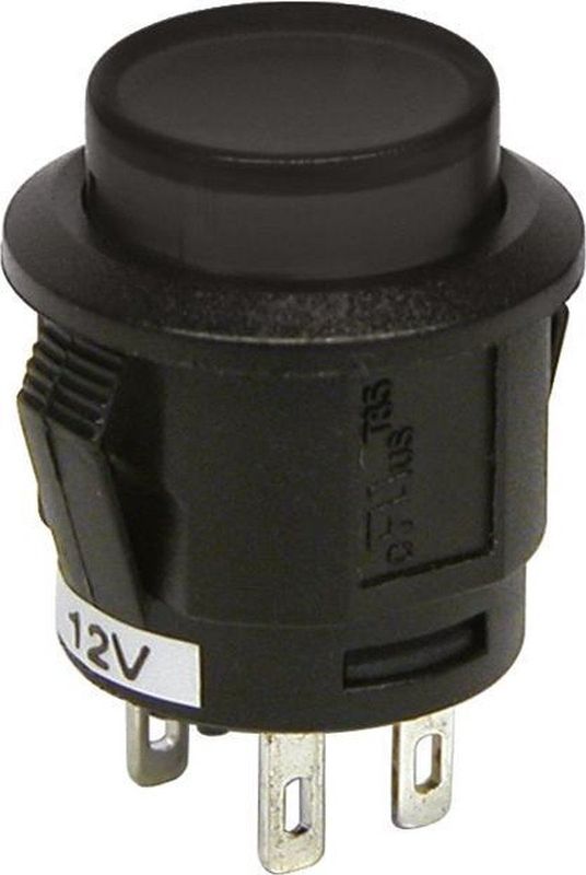 Carpoint - Drukschakelaar - Zwart - Kunststof - 12 Volt - Inbouw