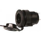 Carpoint - Contactdoos Inbouw - 12 Volt - Kunststof Stofkap - Max 20A