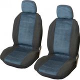 Stoelhoesset - Denver - Blauw - 100% Polyester - Geschikt Voor Zij-Airbags