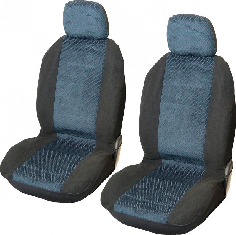 Stoelhoesset - Denver - Blauw - 100% Polyester - Geschikt Voor Zij-Airbags