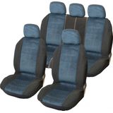 Carpoint - Denver - Stoelhoezenset - Blauw - 100% Polyester - 9-Delig