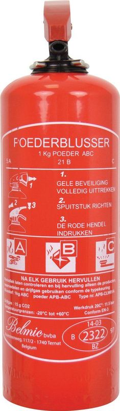 BrandBlusser ABC - Rood - 1kg - Inclusief Montagebeugel