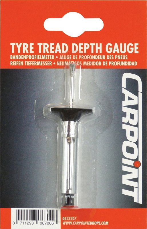Carpoint - BandenProfielmeter - Zilver - Kunststof/Aluminium