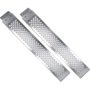 Carpoint - Oprijplaten - Zilver - Staal - Set van 2