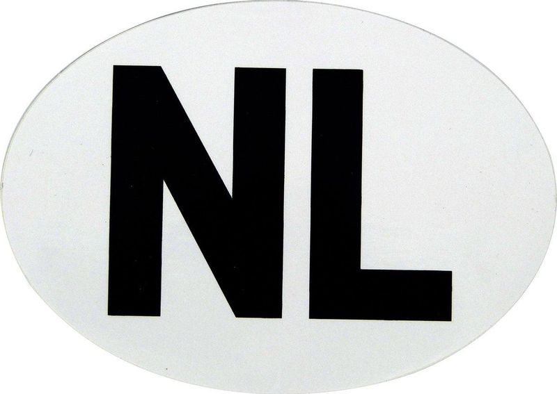 NL Stickers Wit Vinyl 112x80mm 20st