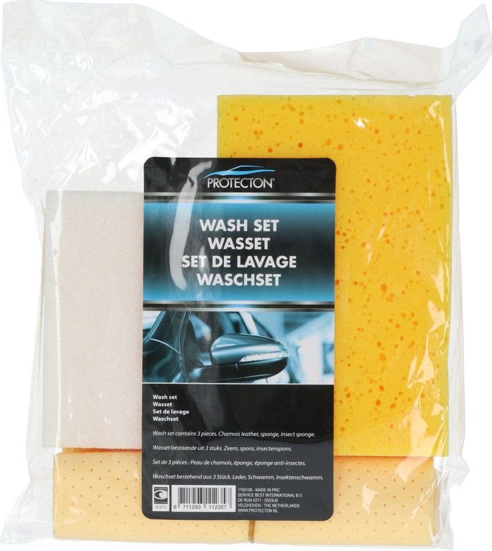 Protecton - Autowas Set - 3-Delig - Inclusief Spons, Insectenspons, Zeem