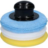 Protecton - Polijstpad Set - 3 in 1 - Geel/Wit/Blauw - Handgreep