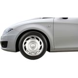 Carpoint - Tino - Wieldoppenset - Zilver - Kunststof - Set van 4