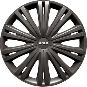 Gorecki - Dark Wieldoppen - Antraciet - Set van 4 - ABS Kunststof