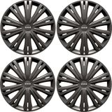 Gorecki - Dark - Wieldoppen - Antraciet - Set van 4 - ABS Kunststof