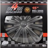 Gorecki - Dark - Wieldoppen - Antraciet - Set van 4 - ABS Kunststof