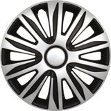 Gorecki - Nardo - Wieldoppen - Zilver/Zwart - Set van 4 - ABS Kunststof