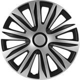 Gorecki - Nardo - Wieldoppen - Zilver/Zwart - Set van 4 - ABS Kunststof