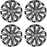 Gorecki - Wieldoppen - 15 Inch - Zilver/Zwart - Set van 4 - ABS Kunststof