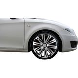 Gorecki - Wieldoppen - 15 Inch - Zilver/Zwart - Set van 4 - ABS Kunststof