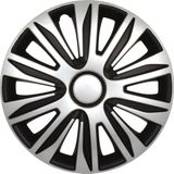 Gorecki - Wieldoppen - 15 Inch - Zilver/Zwart - Set van 4 - ABS Kunststof