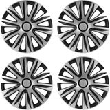 Gorecki - Nardo Wieldoppen - Zilver/Zwart - Set van 4 - ABS Kunststof