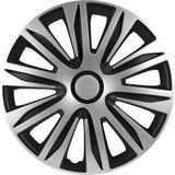 Gorecki - Nardo Wieldoppen - Zilver/Zwart - Set van 4 - ABS Kunststof