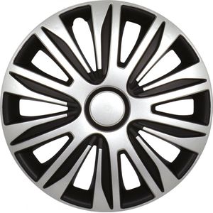 Carpoint Wieldoppen Nardo 16 Inch Abs Zilver/zwart Set Van 4