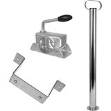 Carpoint - Aanhanger Steunpoten Set - Trailer Steunpotenset - Compleet met Neuswielklemmen en Montageprofielen