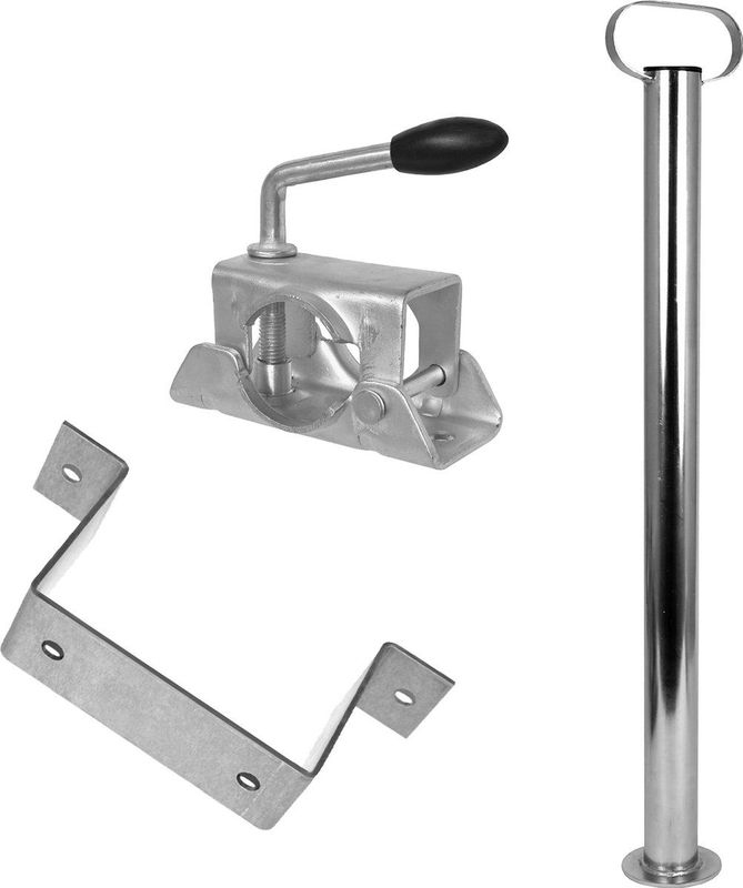 Carpoint - Aanhanger Steunpoten Set - Trailer Steunpotenset - Compleet met Neuswielklemmen en Montageprofielen