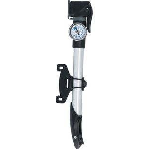 Dresco - Mini Pomp - Aluminium - Met Manometer - Geschikt Voor Alle Ventielen
