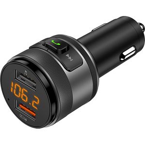 Carpoint - Bluetooth FM-Transmitter - Draadloos Audio Streamen - Zwart - Kunststof