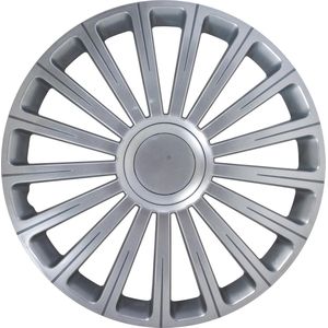 Carpoint Wieldoppen Radical Pro 16 Inch Abs Zilver Set Van 4
