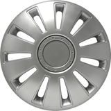 Gorecki - Wieldoppenset - Silverstone - Zilver - ABS Kunststof - Set van 4