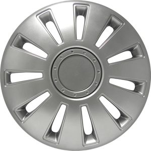 Gorecki - Wieldoppenset - Silverstone - Zilver - ABS Kunststof - Set van 4