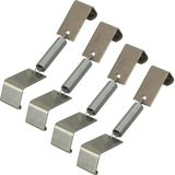 Carpoint - KentekenplaatKlemmen Set 4-Delig - Chroom - Metaal