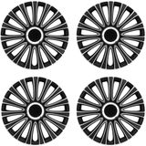 Gorecki - LeMans Pro Wieldoppen - Zwart/Zilver - ABS Kunststof - Set van 4