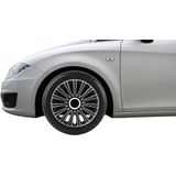 Gorecki - LeMans Pro Wieldoppen - Zwart/Zilver - ABS Kunststof - Set van 4