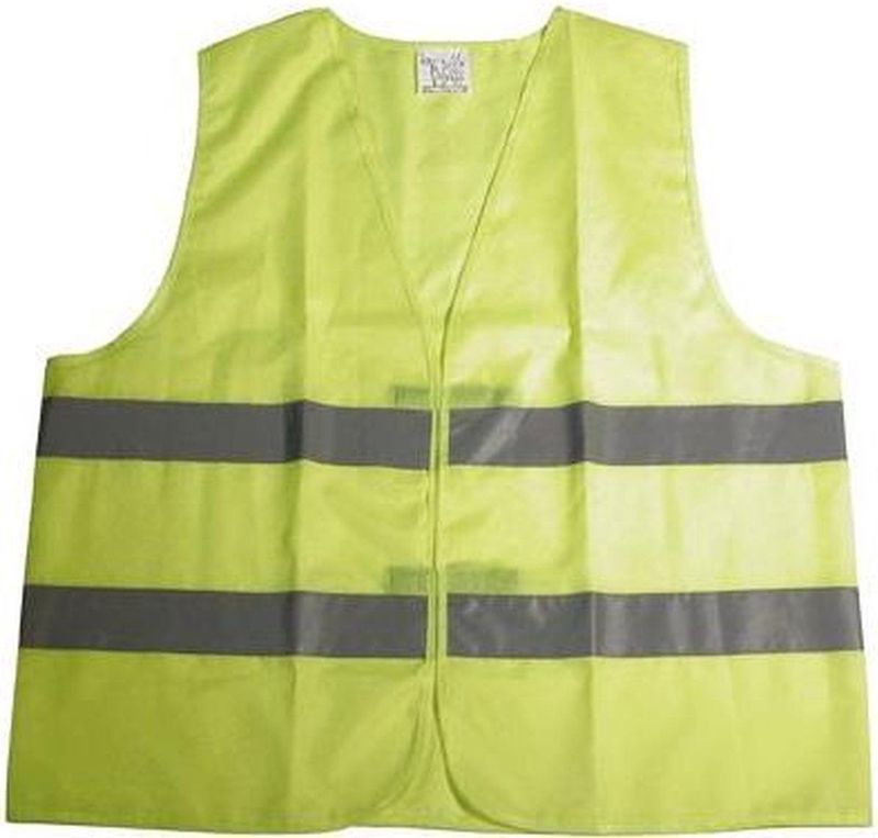 Dresco - Veiligheidsvest - Geel - Reflecterende Strepen - Klasse 2