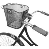 Dresco Stalen Fietsmand fijnmazig Zwart